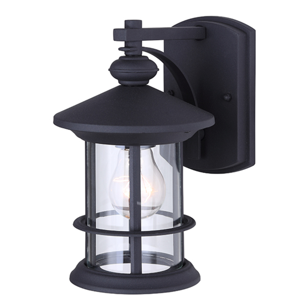 TREEHOUSE, 1 Lt Outdoor Down Light, Clear Glass, 1 x 100W Type A, 6&#34; W x 9 3/4&#34; H x 7 1/2&#3