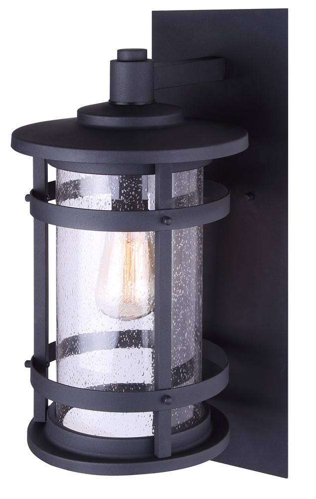 DUFFY, 1 Lt Outdoor Down Light, Seeded Glass, 100W Type A, 6 1/4&#34; W x 15 3/8&#34; H x 7 7/8&#34;