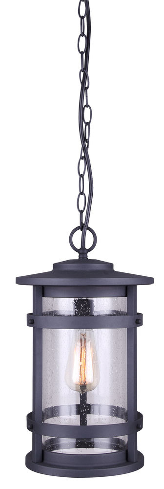 DUFFY, 1 Lt Chain Pendant Outdoor, Seeded Glass, 100W Type A, 9 1/2&#34; W x 16 1/8&#34; H