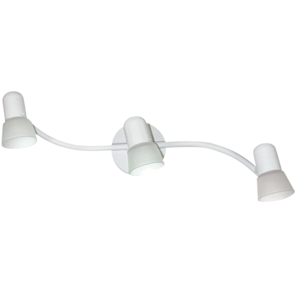 Omni, IT53 WH, 3 Lt Track, Frosted Swirl Glass, 60W A15 or R16, 23 IN W x 5 IN H