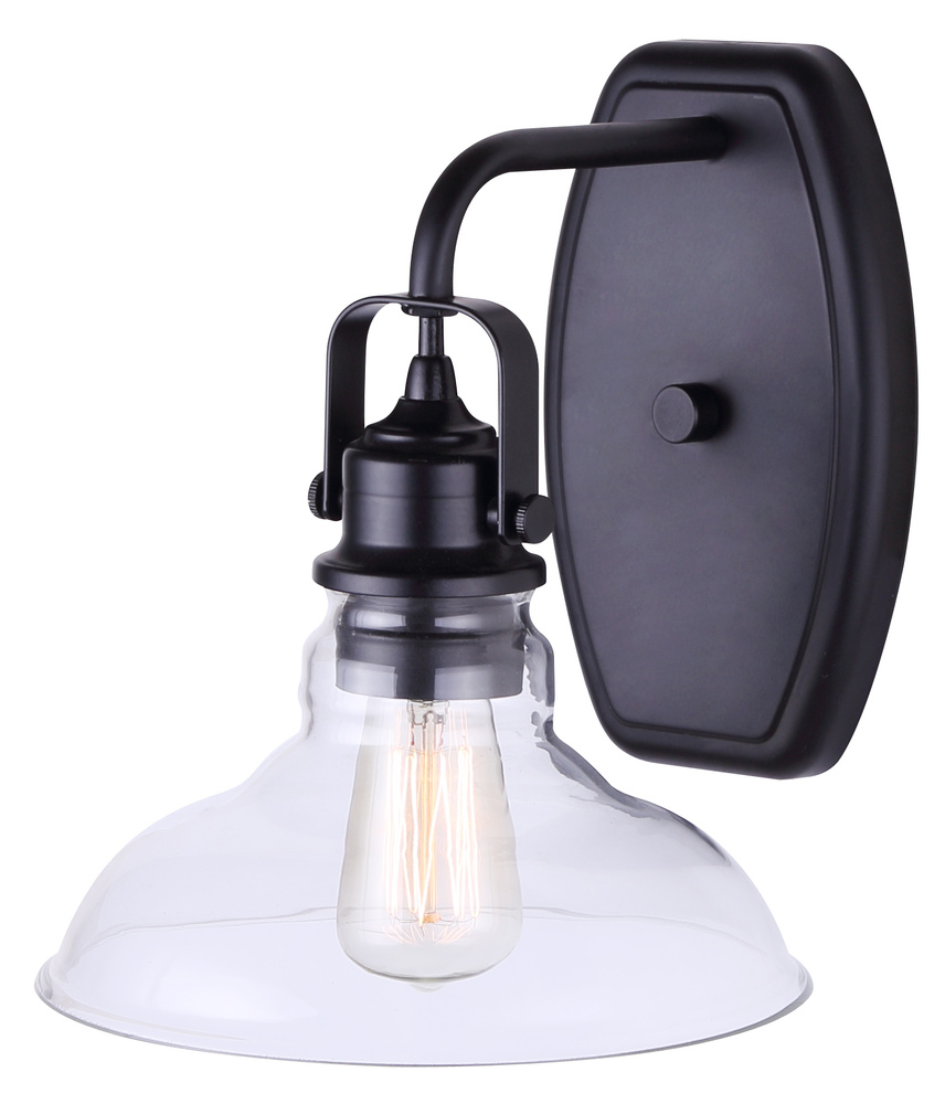 FARRELL, 1 Lt Wall Fixture, 100W Type A, 8&#34; W x 9 3/4&#34; H x 9 1/4&#34; D, Easy Connect Includ