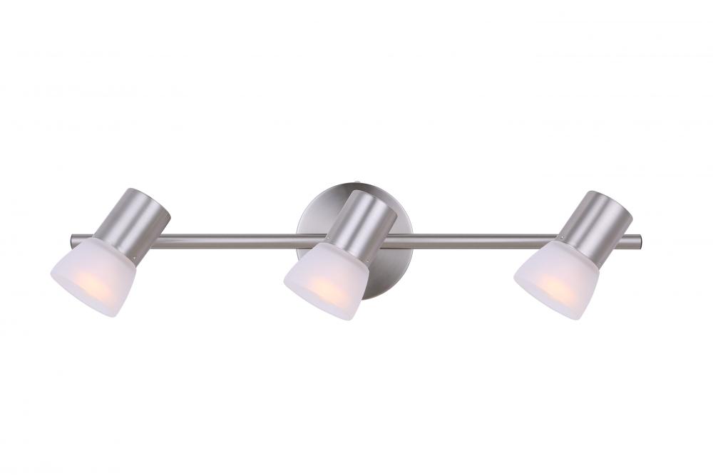 HUDSON, IT517A03BN, 3 Lt Track, Frosted Glass, 60W HUDSON or R16, 23&#34; x 5&#34;