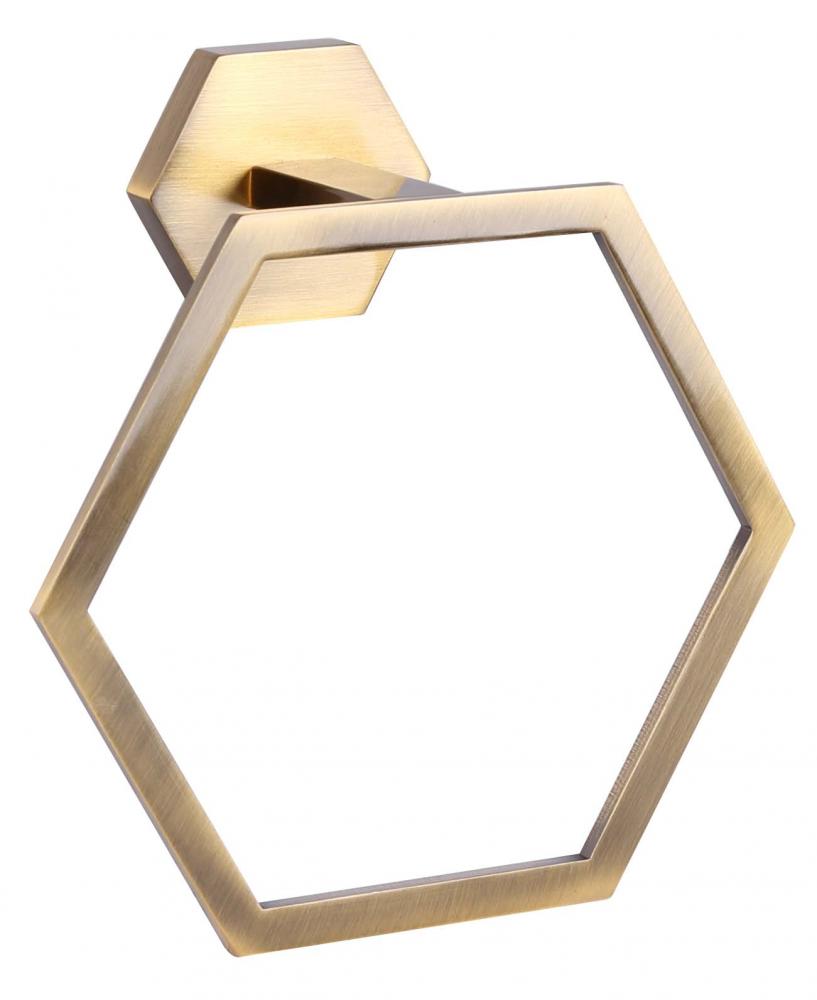 Bath Accessories, ATALEE, BA109A07GD, Towel Ring, 7.125&#34; W x 7.125&#34; H x 3&#34; D