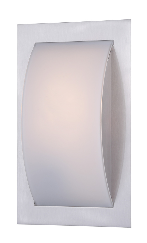 1 Lt Wall Sconce, Flat Opal Glass, 60W Type A, 6 .75 IN W x 11 .5 IN H x 3 .75 IN D