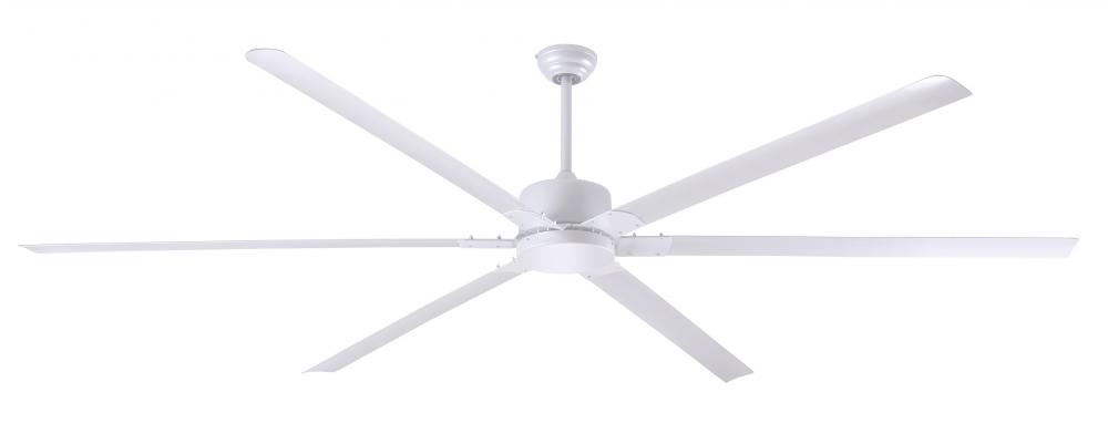 120&#34; White Industrial Ceiling Fan with Downrod Mount