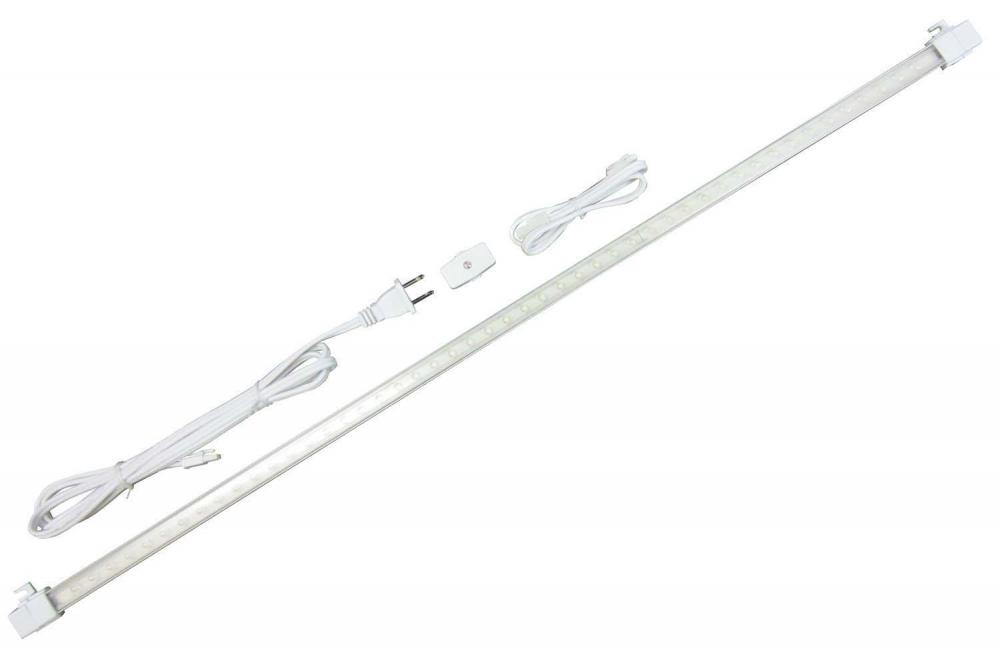 30&#34; White LED Wand: 48 LEDs, 4100K, 120V, with cord, switch, and connector