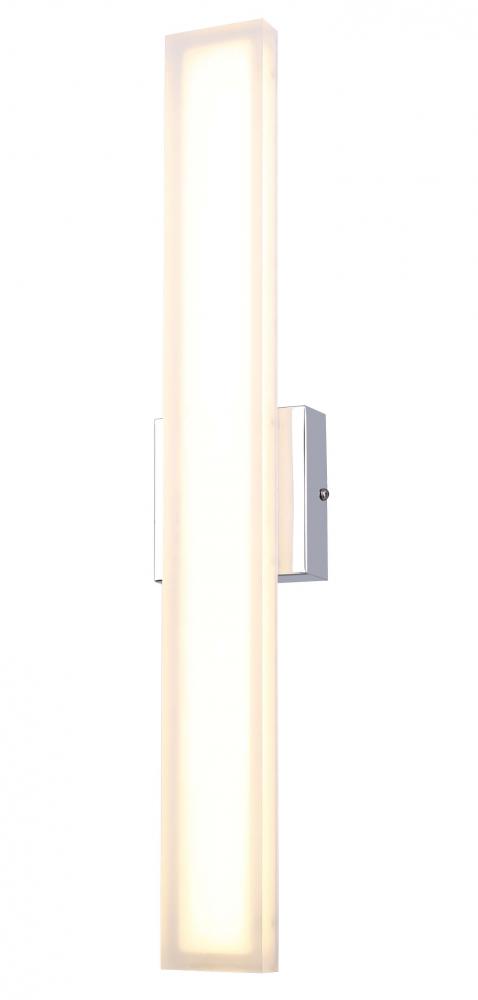 JAVI, LVL255A05CH, 4.75&#34; Width LED Vanity, Acrylic, 20W LED (Integrated), Dimmable, 2000 Lumens