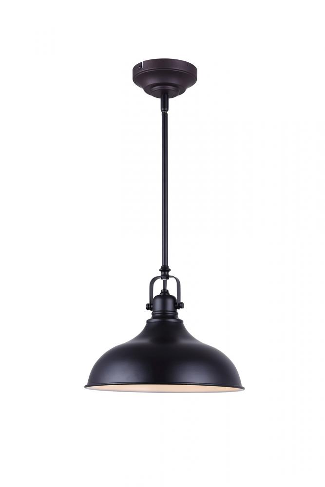 Sussex, 1 Lt Rod Pendant, 12W LED, Dimmable, 840 Lumens, 12&#34; x 12 3/4-60 3/4&#34;