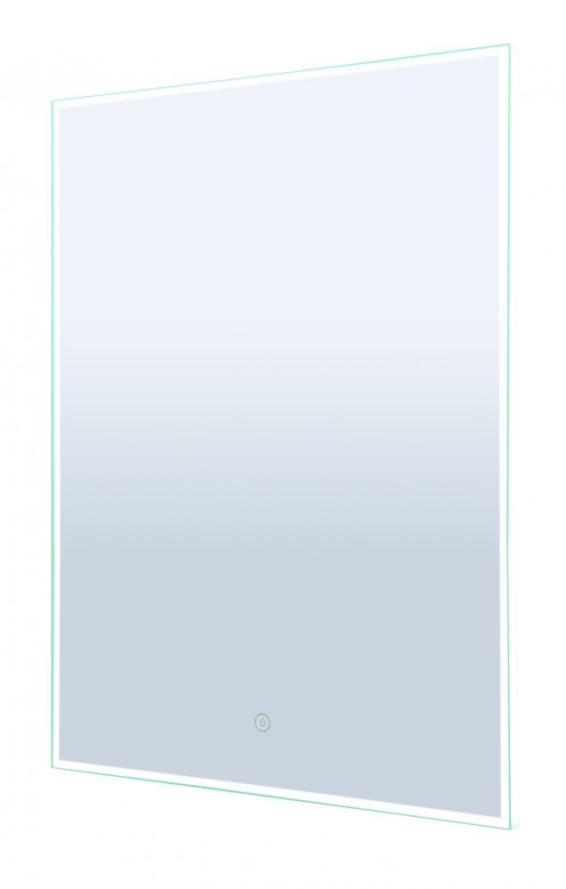 LED Sq. Mirror, 23.6&#34; W x 31.5&#34; H, On off Touch Button, 48W, 4000K, 80 CRI