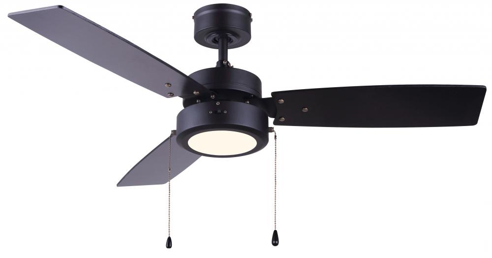 Cfan 42&#34; WALLIS, 3 MDF Blades, Dual Mount, 1x15W Integrated LED, 900Lumen, 3000K, No Limiter