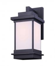 Canarm IOL472BK - AKELLO, MBK, 1 Lt Outdoor Down Light, Flat Opal Glass, 100W Type A, Easy Connect Inc
