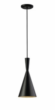 Canarm IPL183B01BK - Rocco, 1 Lt Cord Pendant, Aluminium, 100W Type A, 7 1/4" W x 64 3/4" H