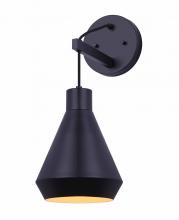 Canarm IWF1020A01BK - BYCK, 1 Lt Wall Fixture, 60W Type A, 7" W x 17.75" H x 10.5" D