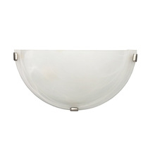 Canarm IWL150B12BPT - Wall , 1 Lt Wall Sconce, Alabaster Glass, 100W Type A, 12" W x 6 1/4" H x 3 3/4" D