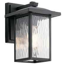 Kichler 49924BKT - Capanna 10.25" 1 Light Outdoor Wall Light with Clear Water Glass in Textured Black