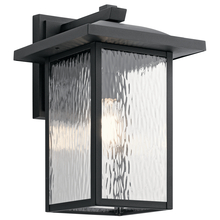 Kichler 49926BKT - Capanna 16" 1 Light Outdoor Wall Light with Clear Water Glass in Textured Black