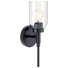 Kichler 55183BK - Madden 14.75 Inch 1 Light Wall Sconce with Clear Glass in Black