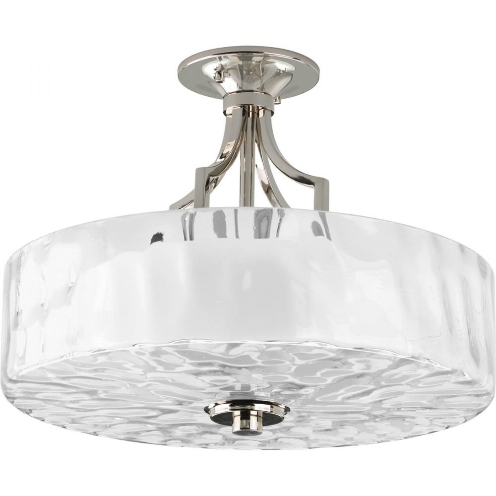 Caress Collection Two-Light 16&#34; Semi-Flush Mount