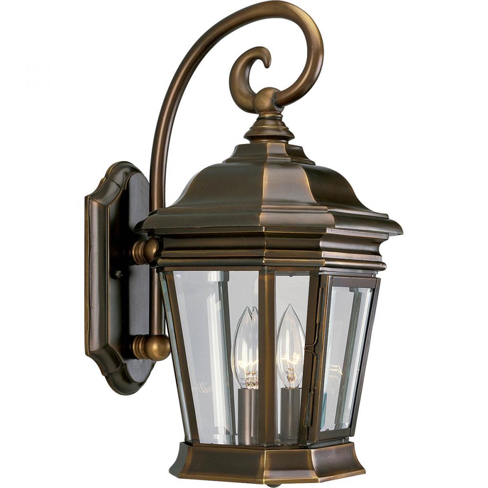 P5671-108 WALL LANTERN 2-60W CAND