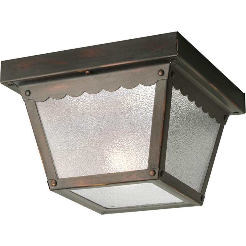 One-Light 7-1/2&#34; Flush Mount for Indoor/Outdoor use