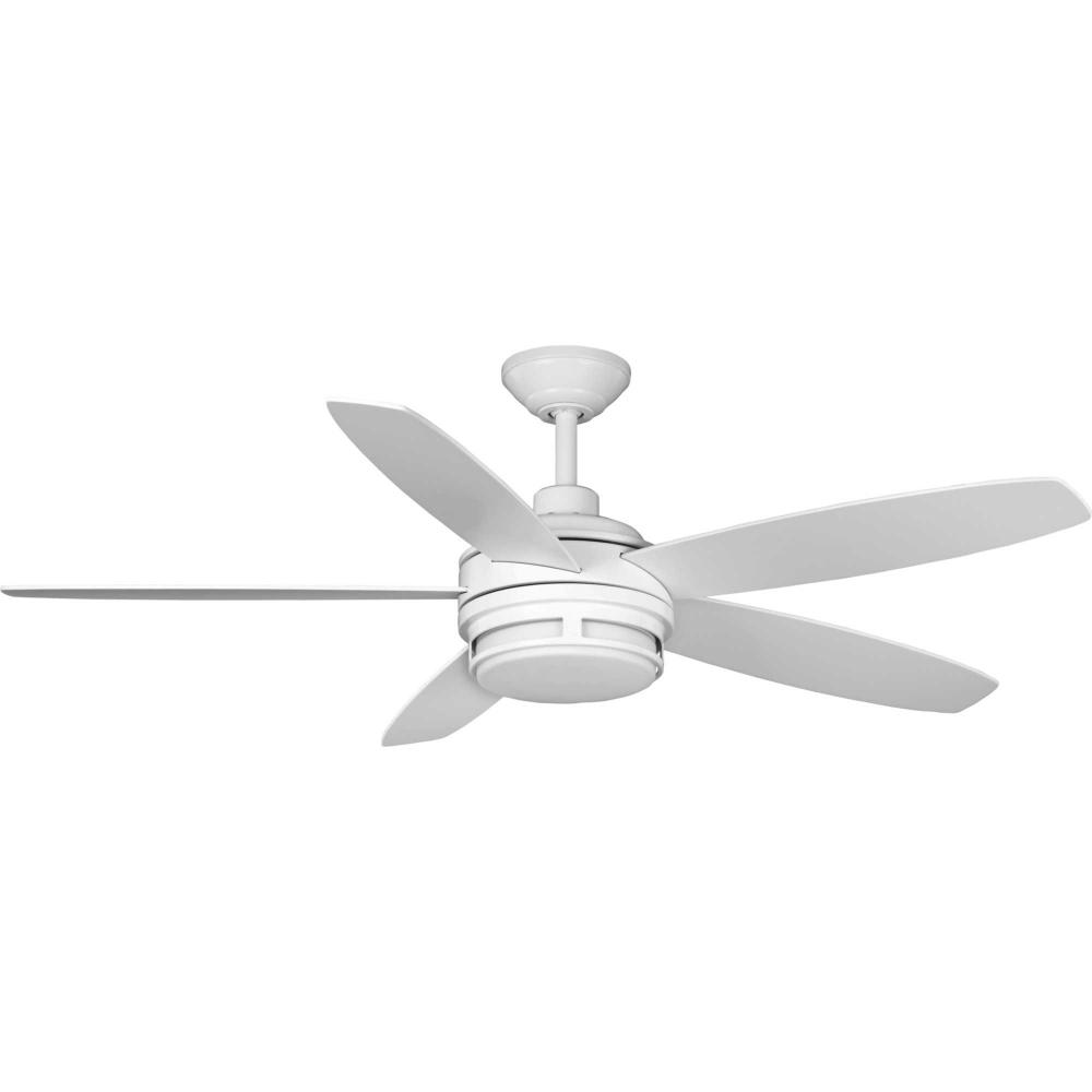 Albin Collection 54&#34; Indoor/Outdoor Five-Blade White Ceiling Fan