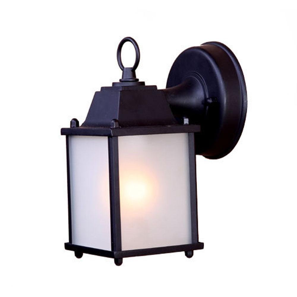 Builder&#39;s Choice Collection Wall-Mount 1-Light Outdoor Matte Black Light Fixture