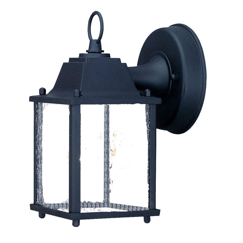 Builder&#39;s Choice Collection Wall-Mount 1-Light Outdoor Matte Black Light Fixture