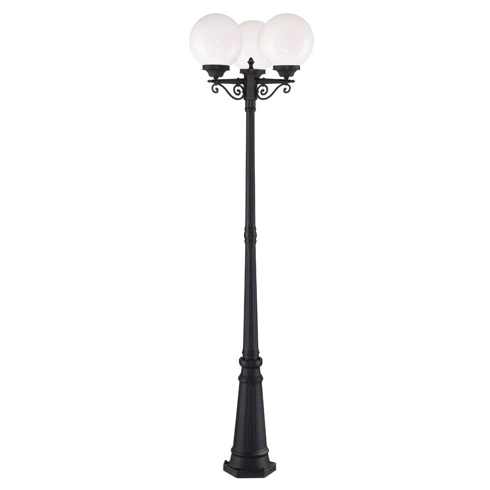 Havana Collection 3-Head Post Combination 3-Light Outdoor Matte Black Post Light