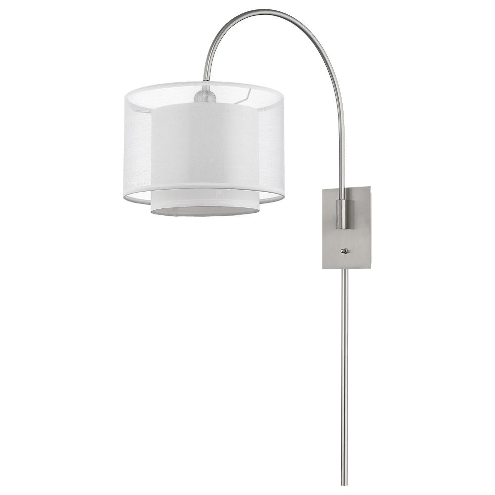 Brella 1-Light Brushed Nickel Swivel Wall Lamp