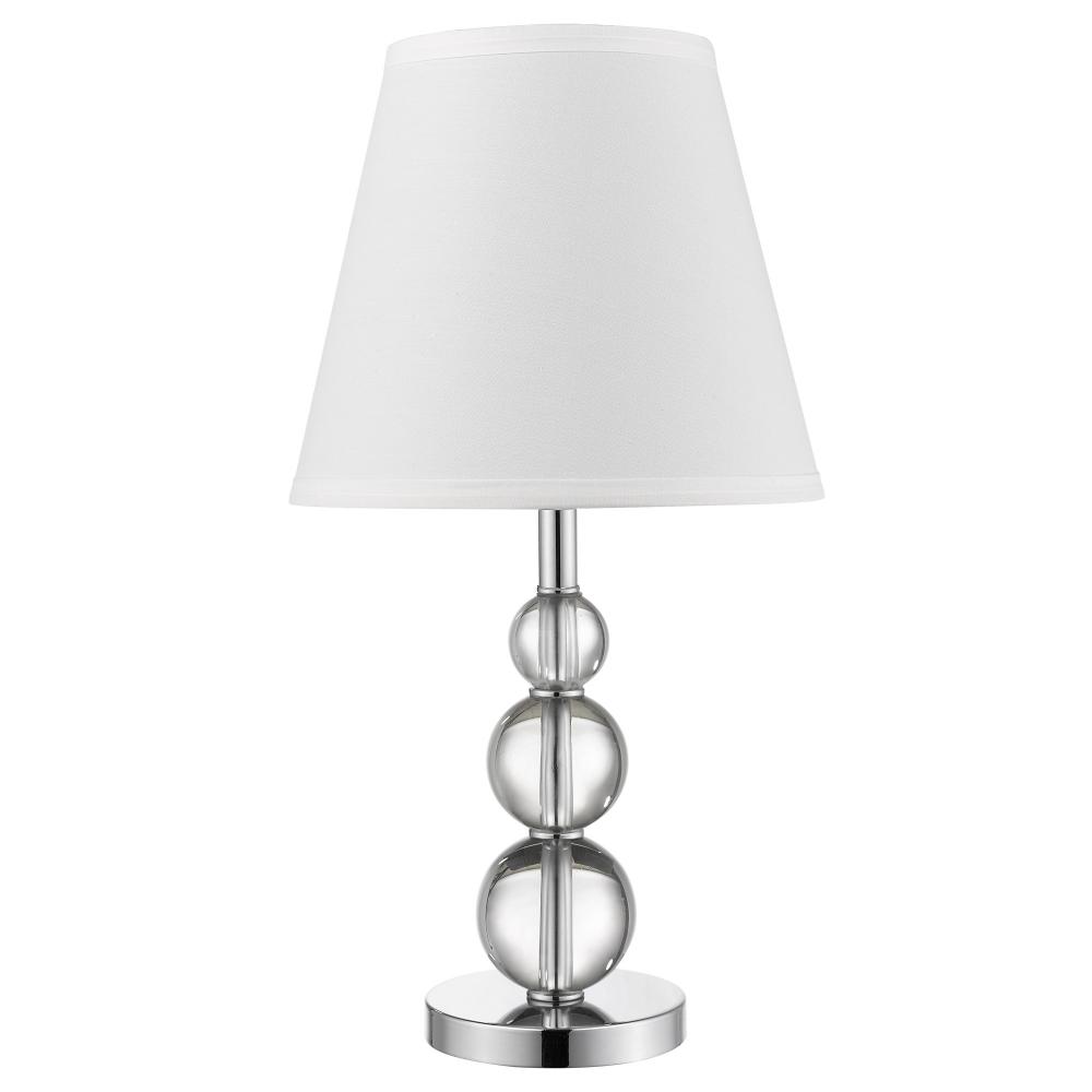 Palla 1-Light Crystal And Polished Chrome Accent Table Lamp