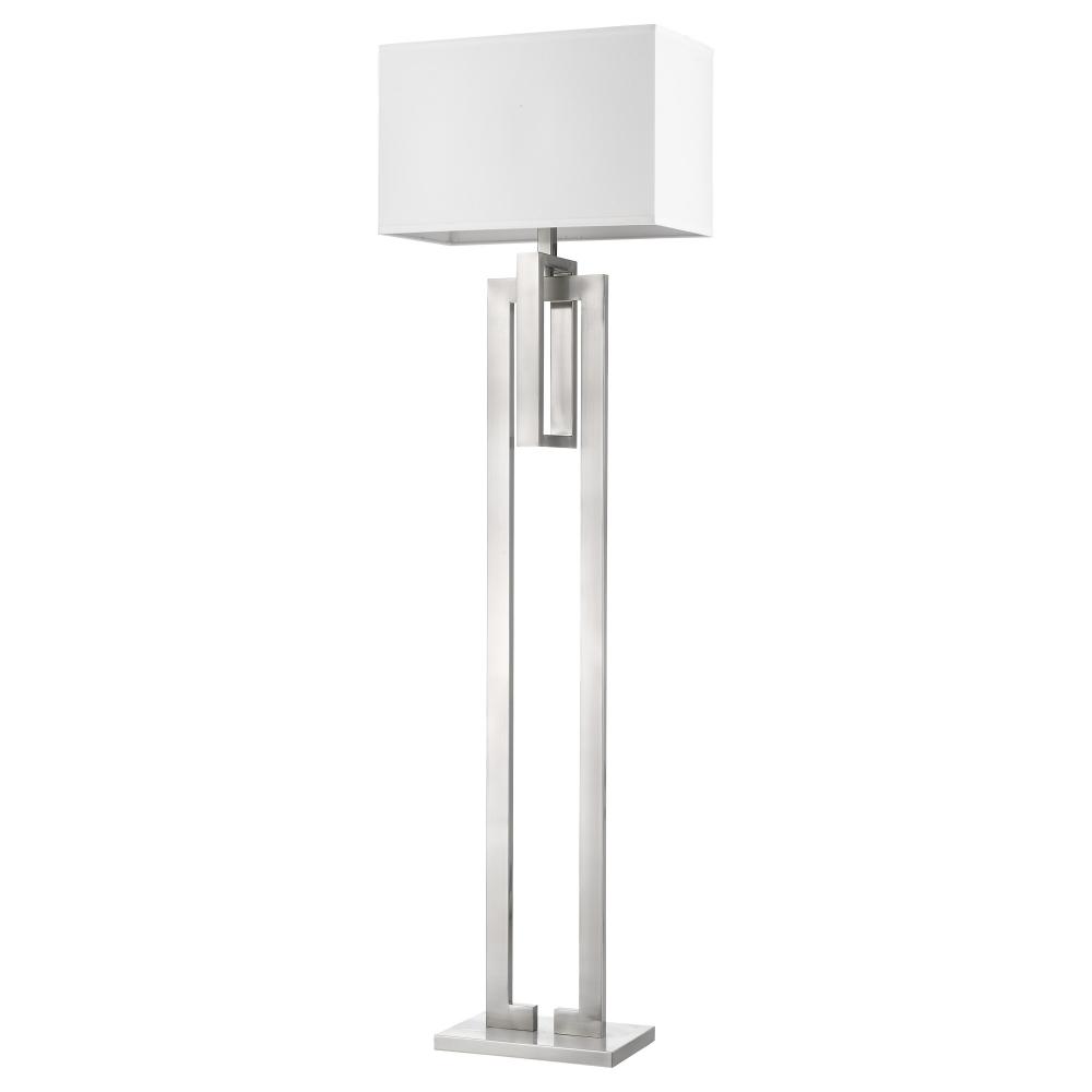 Precision 1-Light Brushed Nickel Floor Lamp