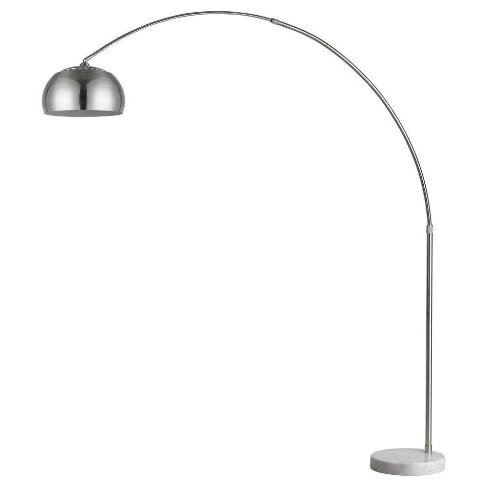 Mid 1-Light Brushed Nickel Adjustable Arc Floor  (73&#34;)