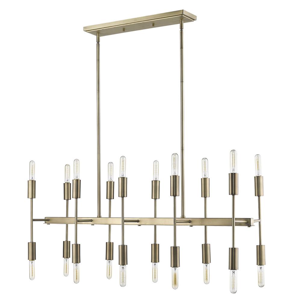 Perret 20-Light Aged Brass Island Pendant