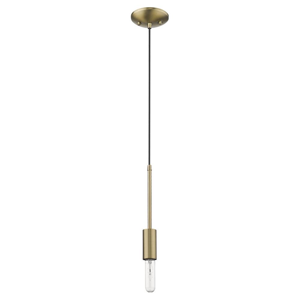 Perret 1-Light Aged Brass Mini Pendant