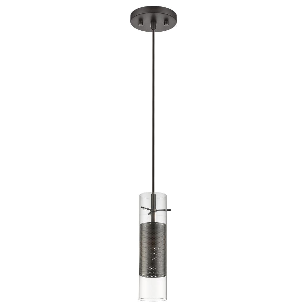 Scope 1-Light Brushed Nickel Pendant