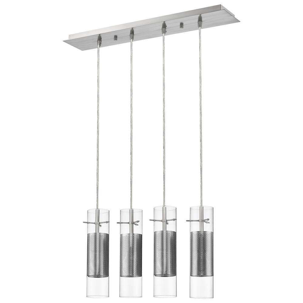 Scope 4-Light Brushed Nickel Pendant