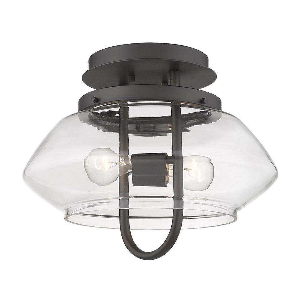 Garner 2-Light Oil-Rubbed Bronze Semi-Flush Mount