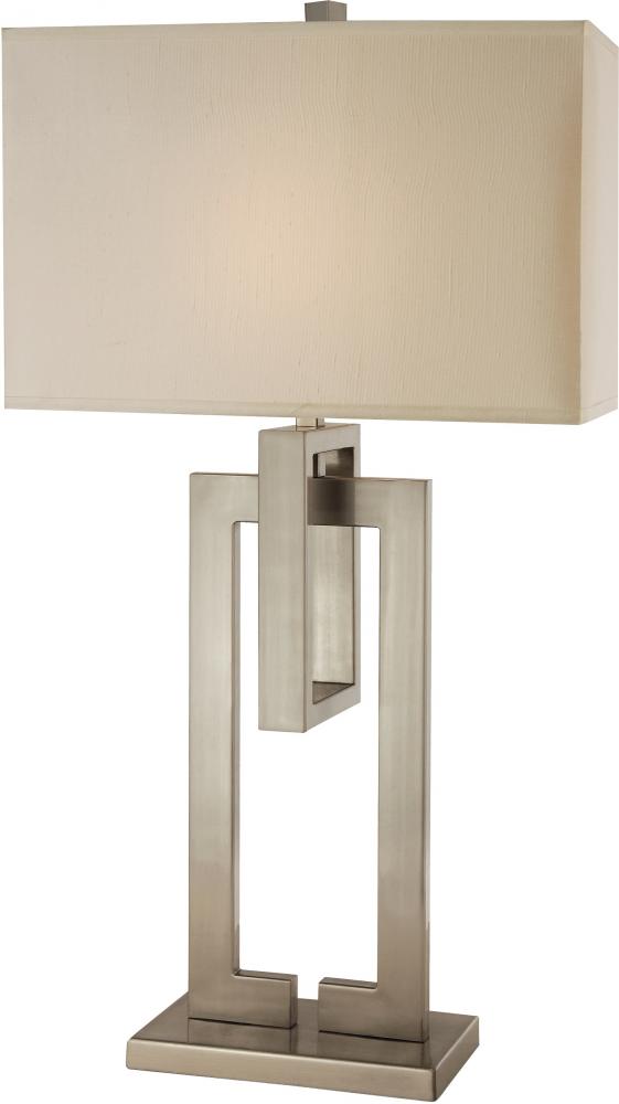 Precision 1-Light Brushed Nickel Table Lamp