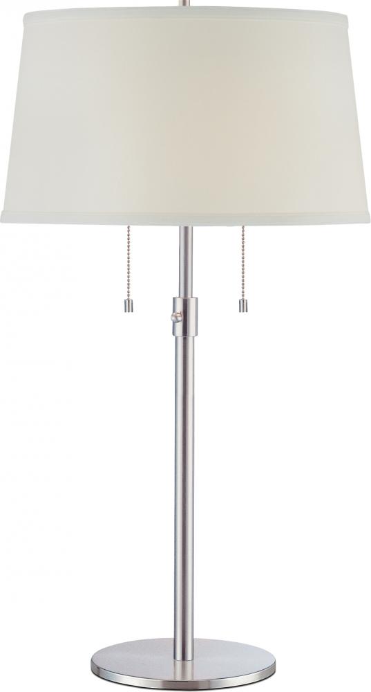 Urban Basic 2-Light Polished Chrome Adjustable Table Lamp