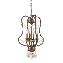 Acclaim Lighting IN11036R - Gianna 4-light chandelier K9 crystal pendants/beads