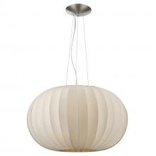 Acclaim Lighting TP7916-W - Shanghai 1-Light Brushed Nickel Pendant With Sheer Pearl Ribbon Shade