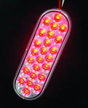 Techspan 735204 - LED LMP SLD S/T/T CLR LENS RED OVAL 24-DIODES