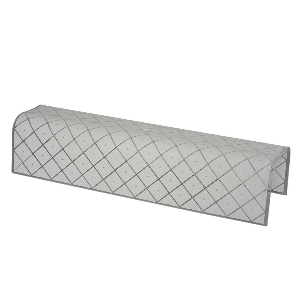 14&#34; U Channel Glass - White Square Pattern