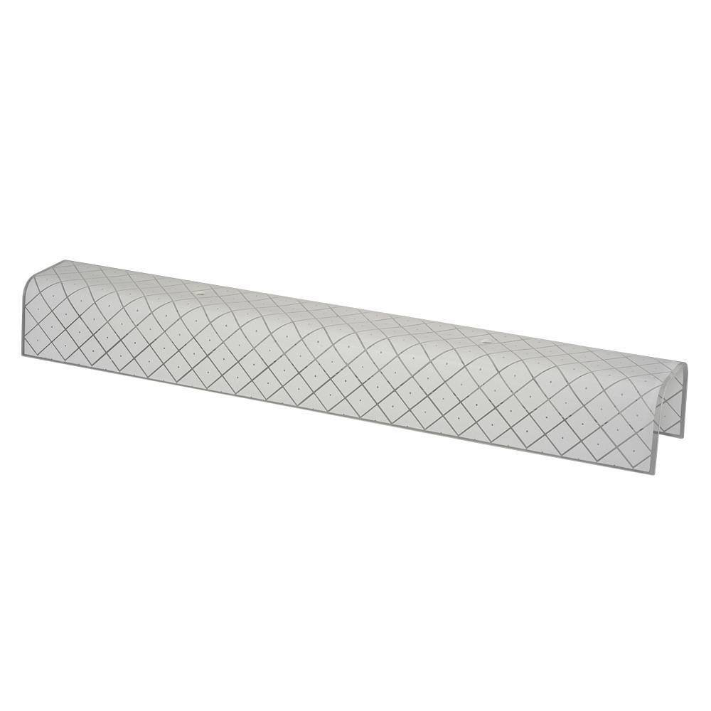 24&#34; U Channel Glass - White Square Pattern