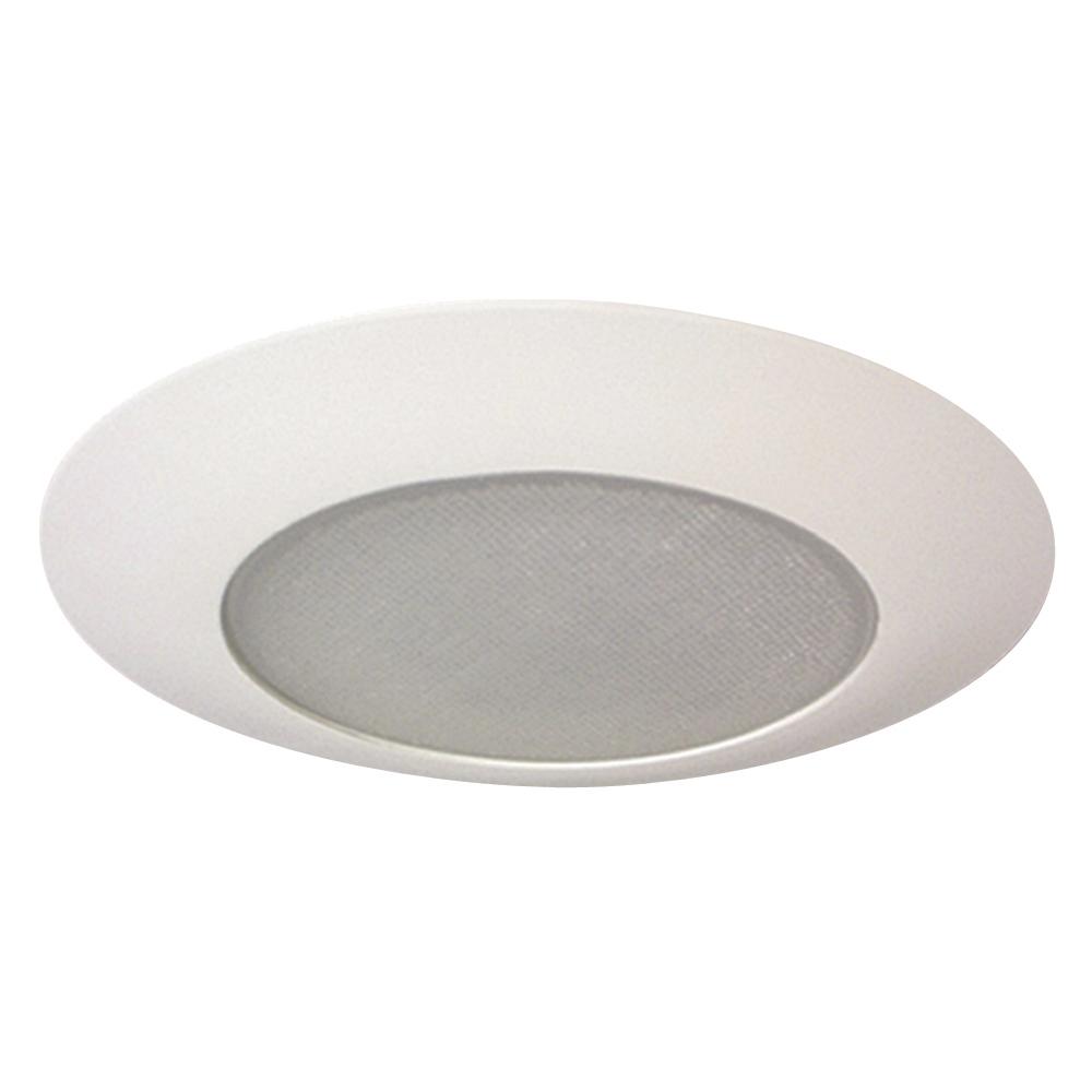 6&#34; Line Voltage Shower Trim - White w/ Frosted Lens