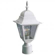 Galaxy Lighting 302023 WH - Outdoor Cast Aluminum Post Lantern - White w/ Clear Beveled Glass (6 pack)
