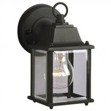Galaxy Lighting 305611BLK - Outdoor Cast Aluminum Lantern - Black w/ Clear Beveled Glass