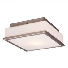 Galaxy Lighting ES613501BN - Square Flush Mount Ceiling Light - in Brushed Nickel finish with Opal White Glass