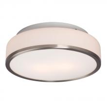 Galaxy Lighting ES613532BN - Flush Mount Ceiling Light - in Brushed Nickel finish with White Glass