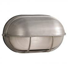 Galaxy Lighting L305562SA012A1 - LED Outdoor Cast Aluminum Wall Mount Marine Light with Hood - in Satin Aluminum finish with Frosted